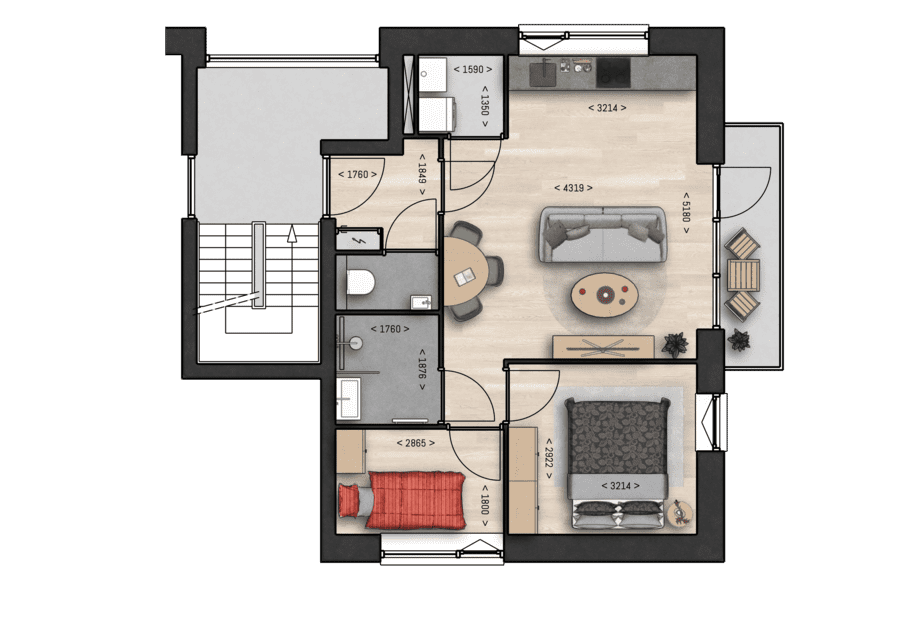 Plattegrond Nieuwbouwproject Vlusch bouwnummer 3