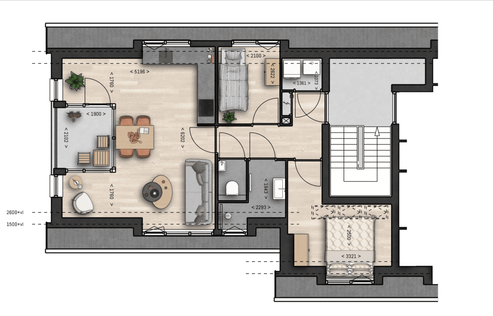 Plattegrond Nieuwbouwproject Vlusch bouwnummer 4