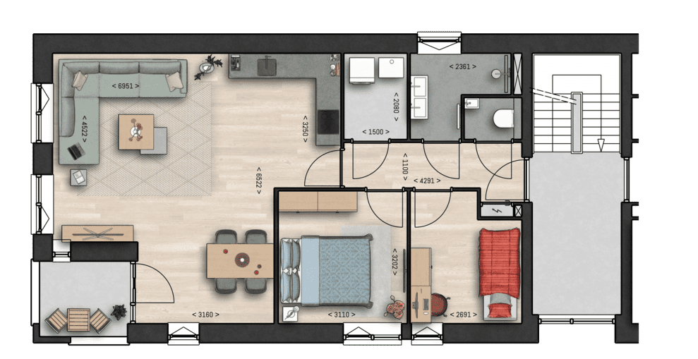 Plattegrond Nieuwbouwproject Vlusch bouwnummer 7