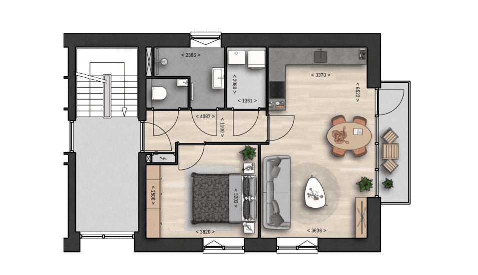 Plattegrond Nieuwbouwproject Vlusch bouwnummer 8