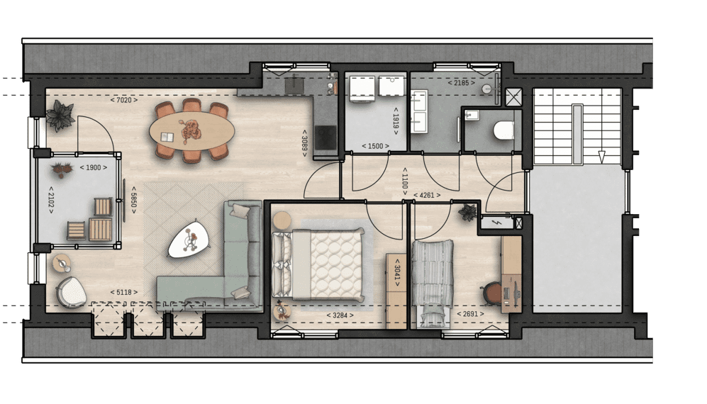 Plattegrond Nieuwbouwproject Vlusch bouwnummer 9